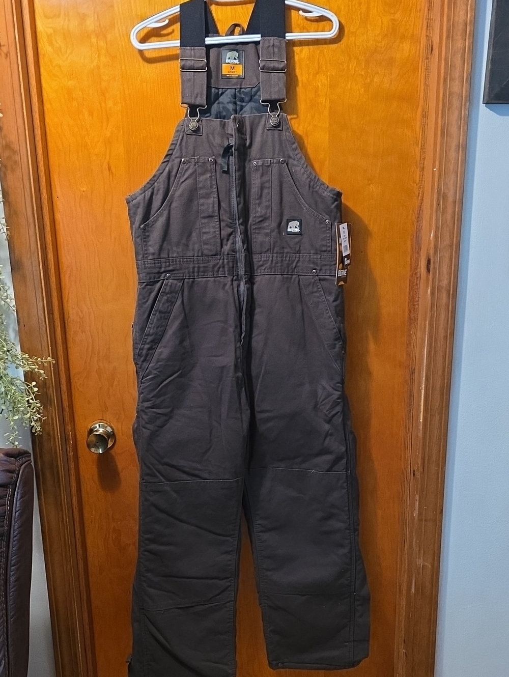 Carhartt Men's Dark Brown Insulated Bib Overalls - Work & Snow Ready